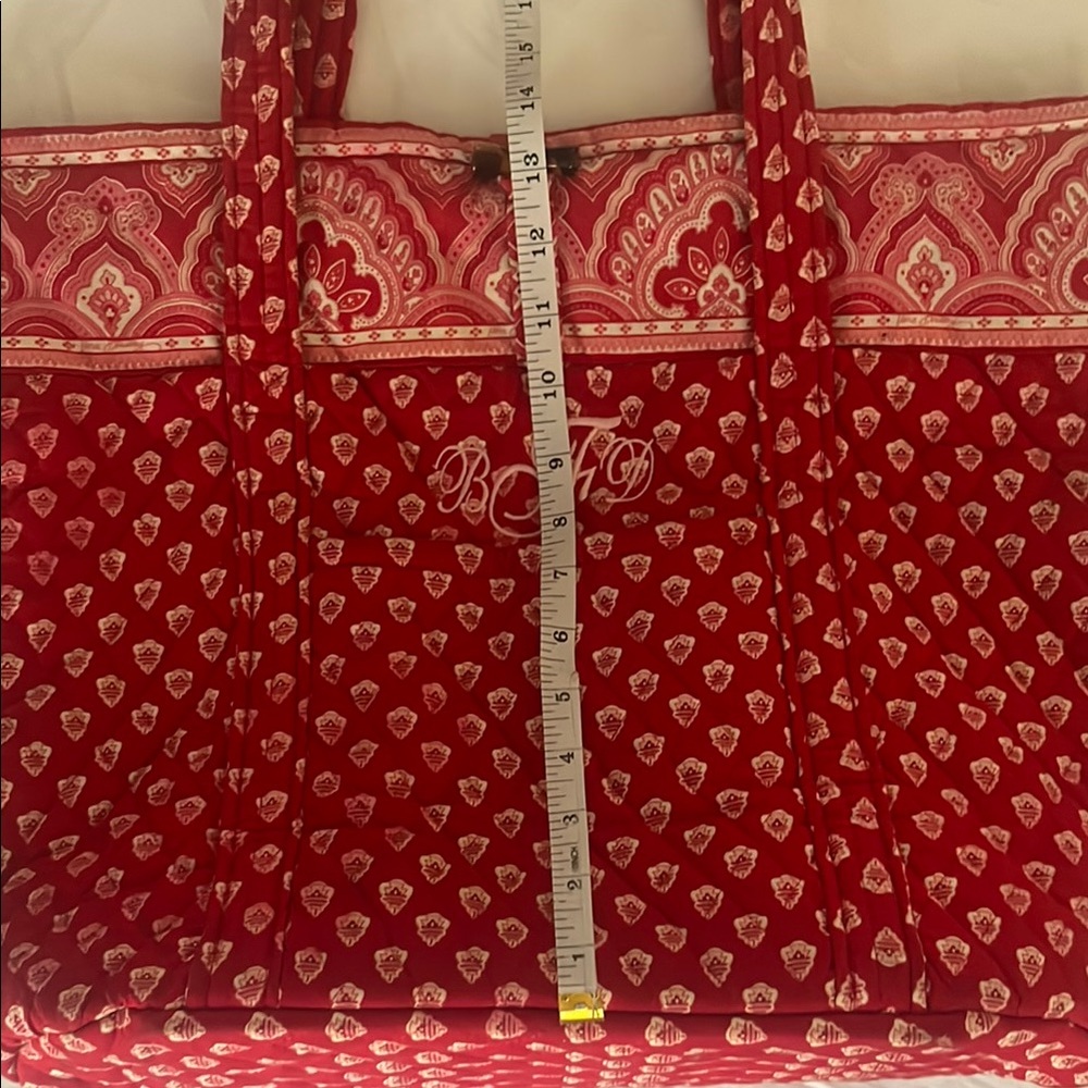 Vera Bradley Nantucket Red Large Tote - Picture 5 of 12